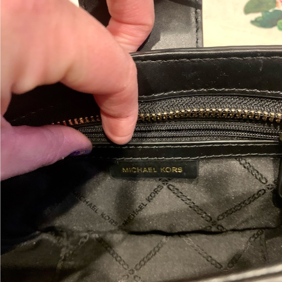 Michael Michael Kors Carmen Leather Pouchette Handbag - Picture 10 of 10